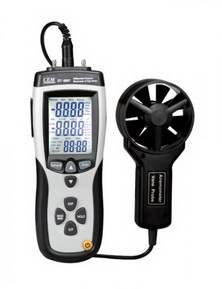 Дифференциальный цифровой манометр низких давлений (напоромер), анемометр, термометр, расходомер DT-8897