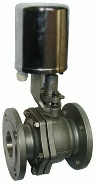 Клапан шаровой двухходовой регулирующий неполнопроходной GH100-5 c электроприводом (на низкую и высокую температуру)