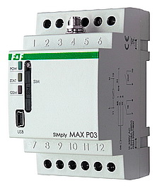 Реле дистанционного контроля и управления температурой через SMS-сообщения в сети GSM 900/1800 МГц SIMply MAX P03
